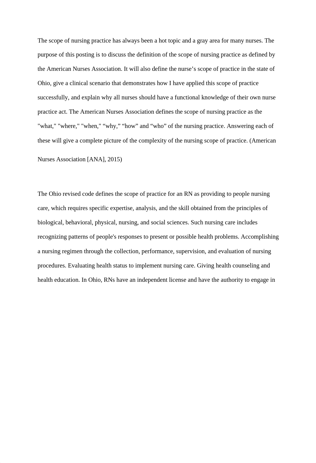 The scope of nursing practice has always been a hot topic and a gray area for many nurses.docx_d6rrx162mnf_page1