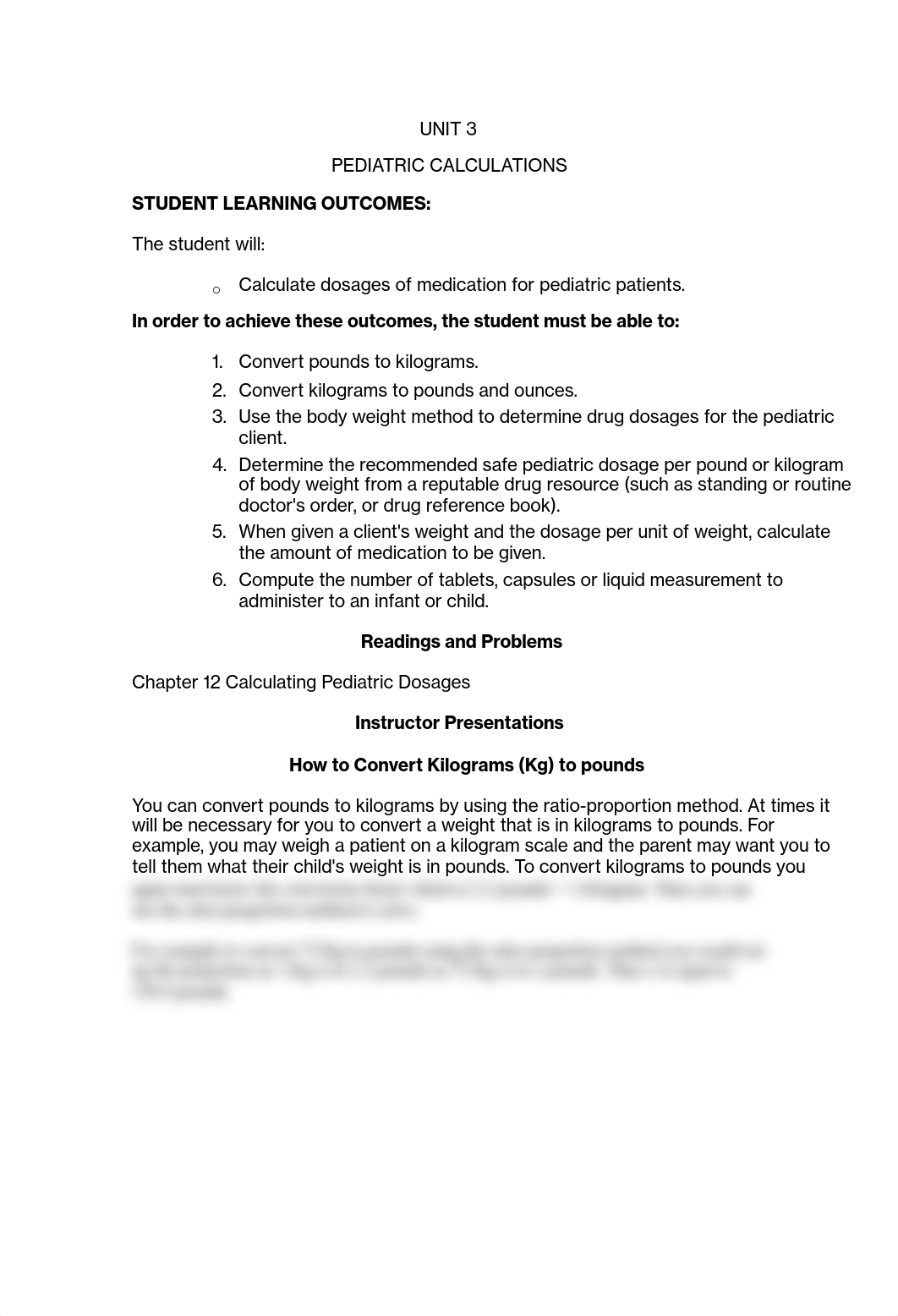 student objectives and readings peds_d6rs87fpvxu_page1