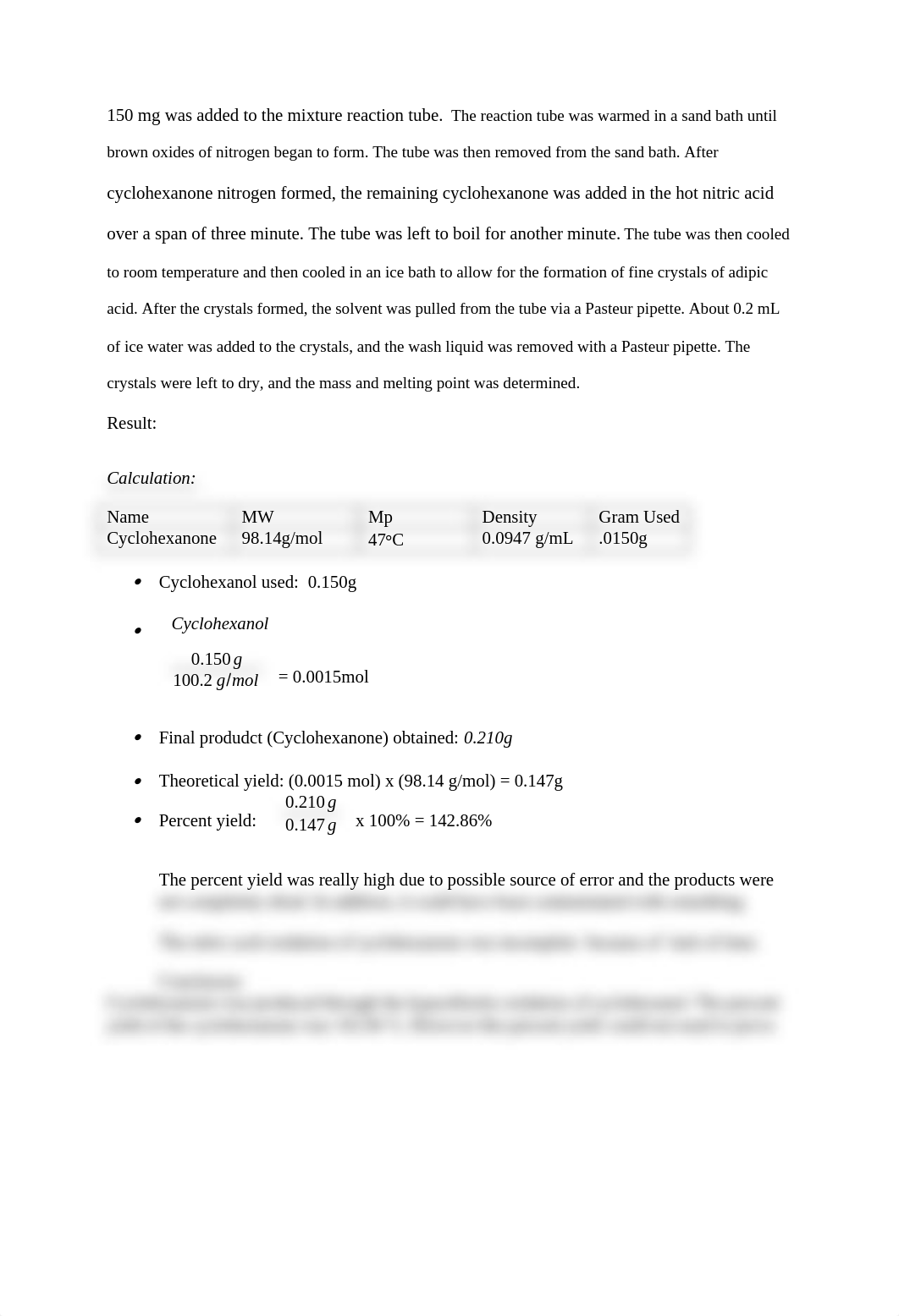 Oxidation of Cyclohexanol to Cyclohexanone; Cyclohexanone to Adipic Acid.docx_d6rxizw3ua9_page2