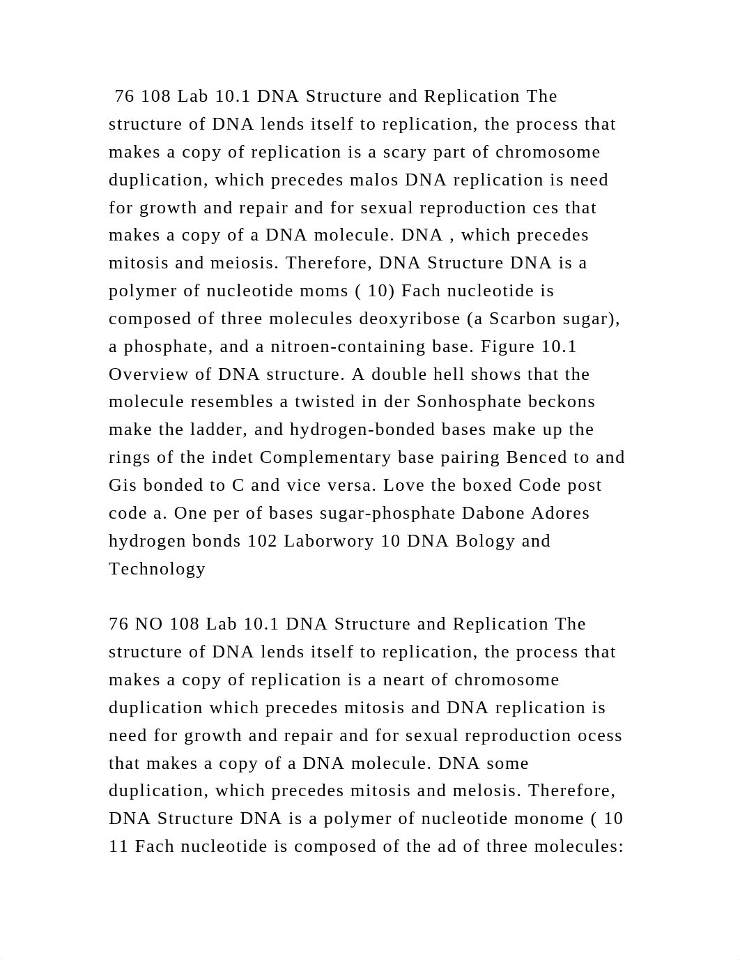 76 108 Lab 10.1 DNA Structure and Replication The structure of DNA le.docx_d6sbmaqhr3z_page2