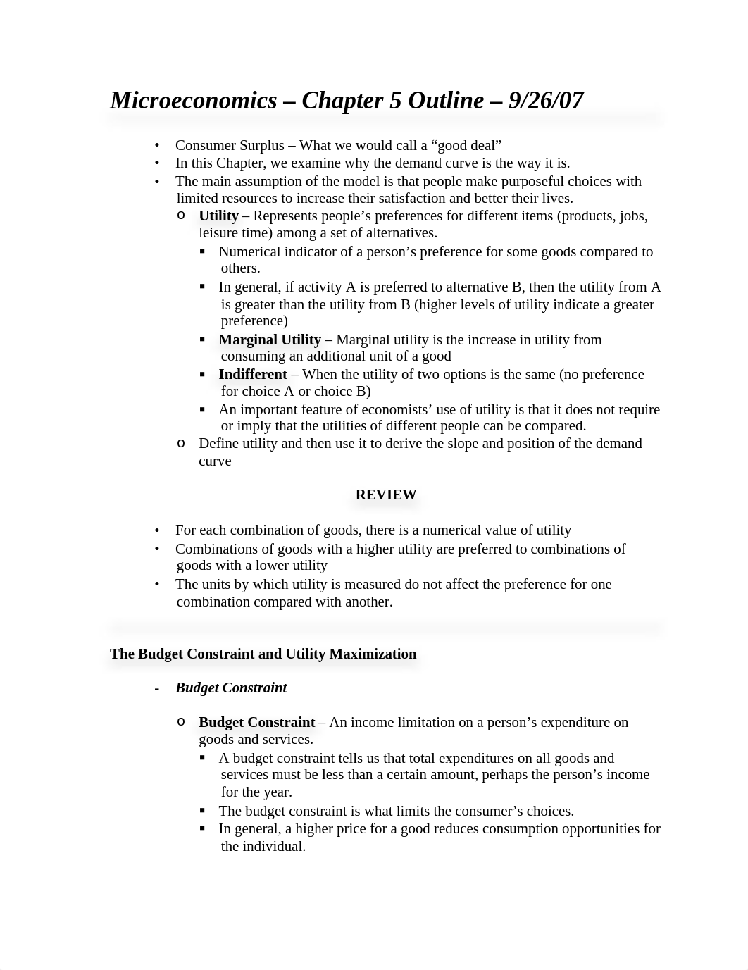 Chapter Outline - Ch.5 - Demand Curve and the Behavior of Consumers_d6t28lulv9x_page1