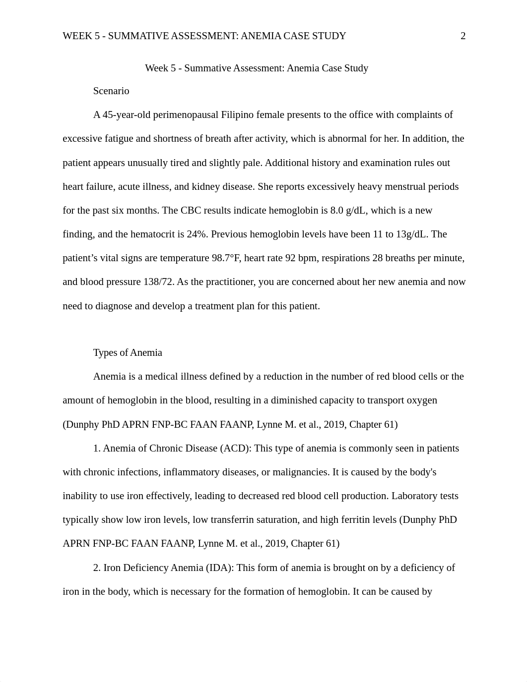 NRP 556 Summative Assesment, Anemias.docx_d6t4o33bz79_page2