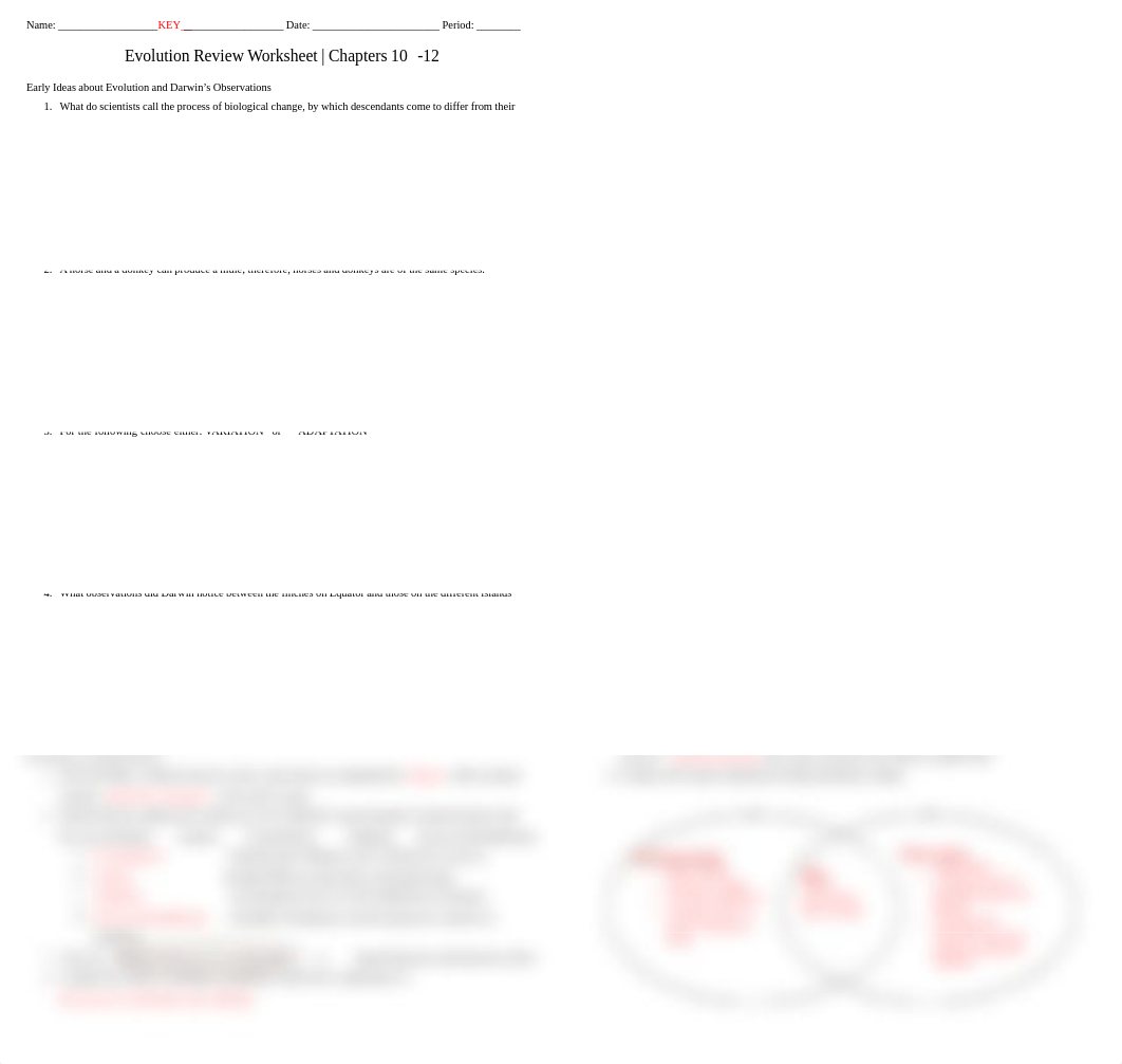 Evolution Unit Review WS updated_ KEY.pdf_d6tz1vh3ej6_page1