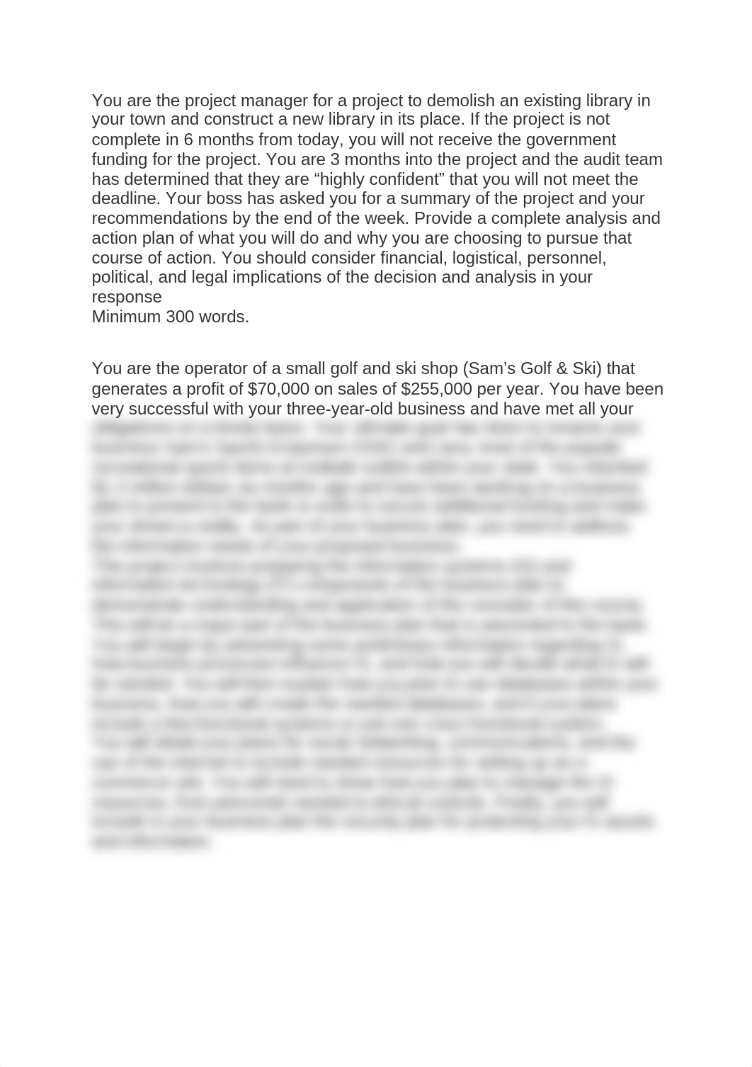 You are the project manager for a project to demolish an existing library in your town and construct_d6u2lpho877_page1