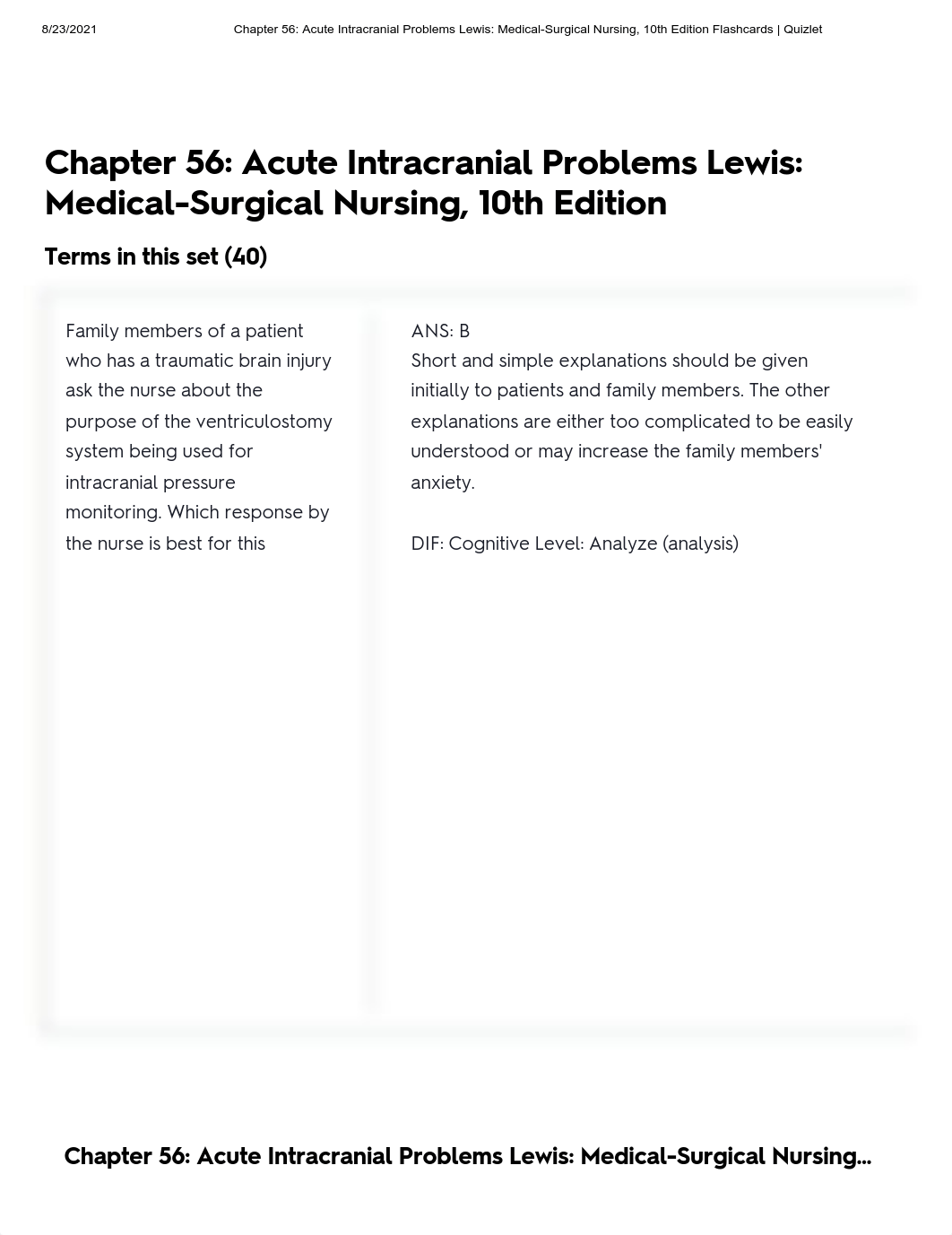 Chapter 56_ Acute Intracranial Problems Lewis_ Medical-Surgical Nursing, 10th Edition Flashcards _ Q_d6u5skf09we_page1