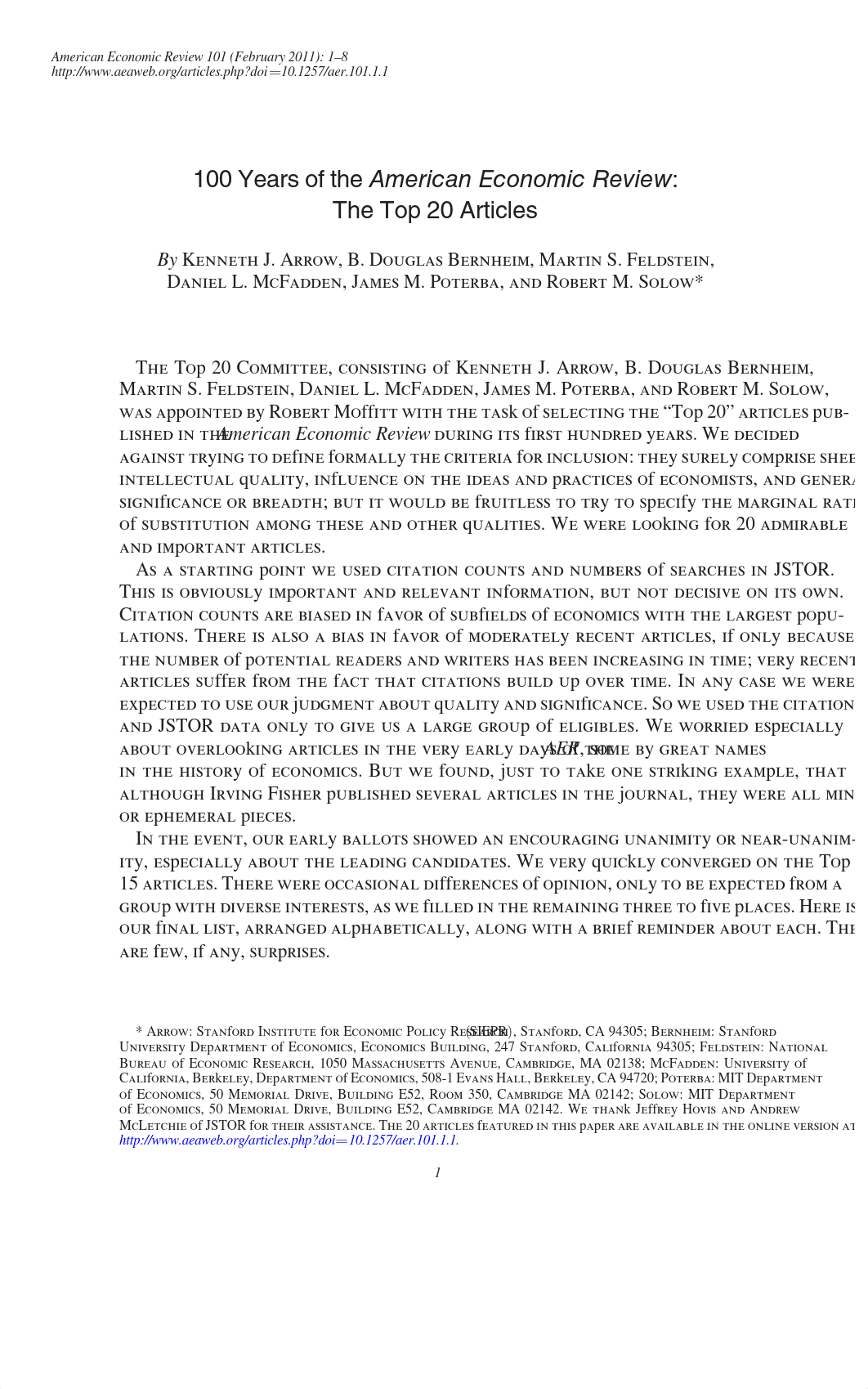 Top 20 Economics Papers in 100 years.pdf_d6ukhtta6vu_page1