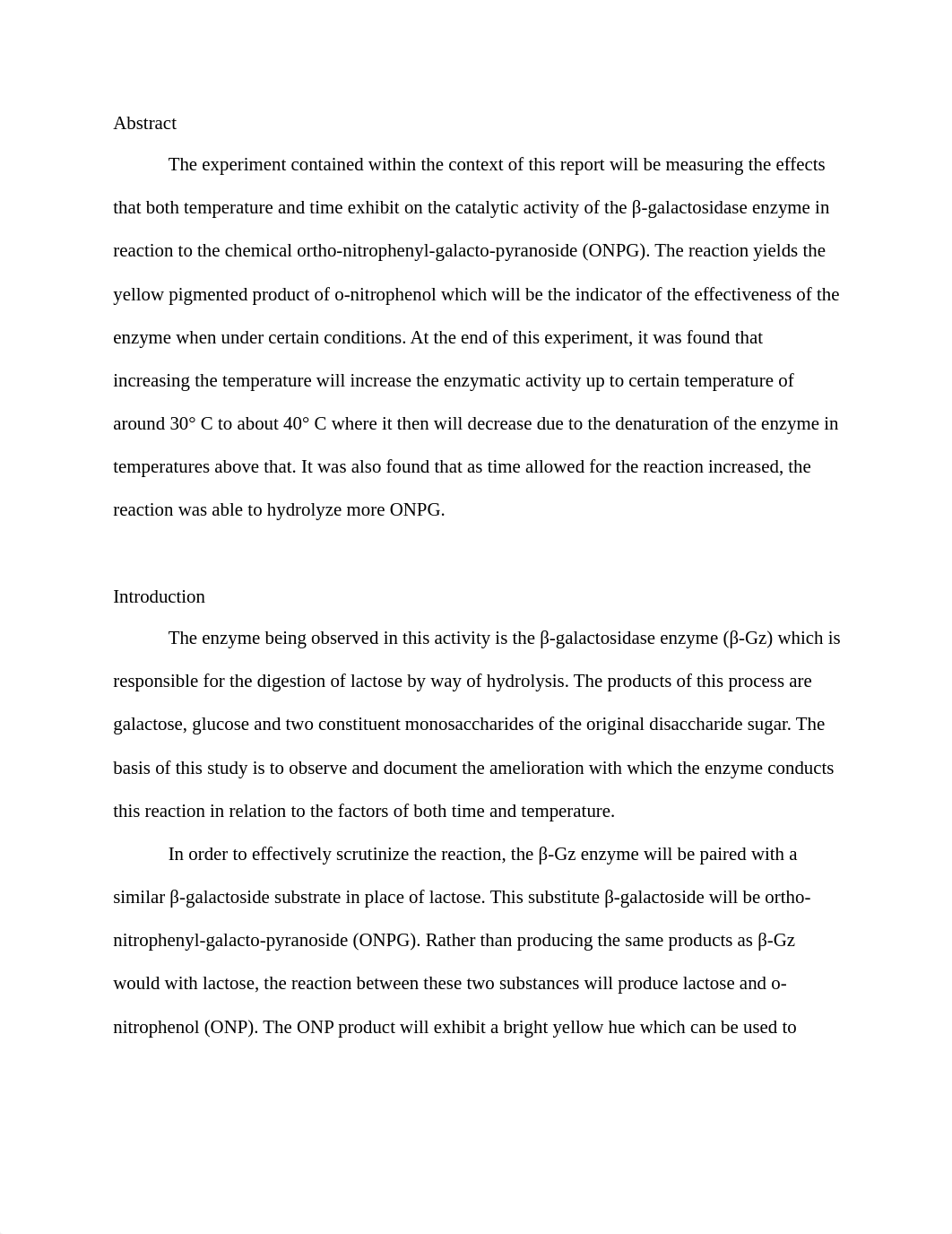 Biology Lab Report - The Effects of Time and Temperature of the Catalytic Activity of the Enzyme.doc_d6vg6y5w8vt_page2