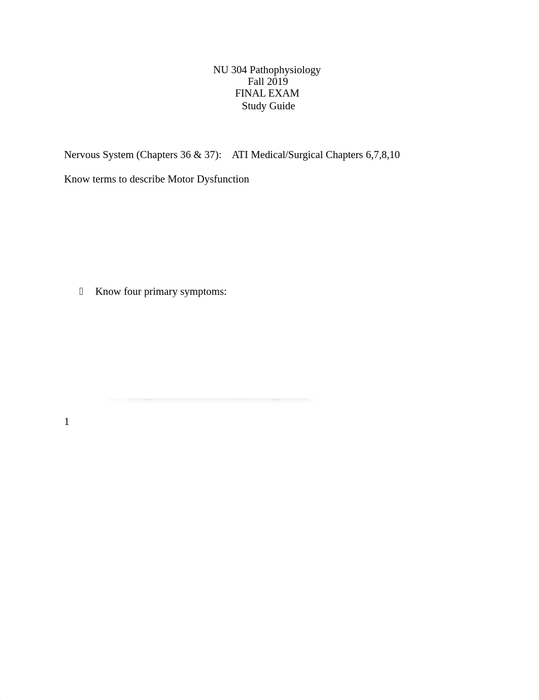 NU 304 Pathophysiology - FINAL EXAM Study Guide - Fall 2019.docx_d6vlq1lg4p7_page1