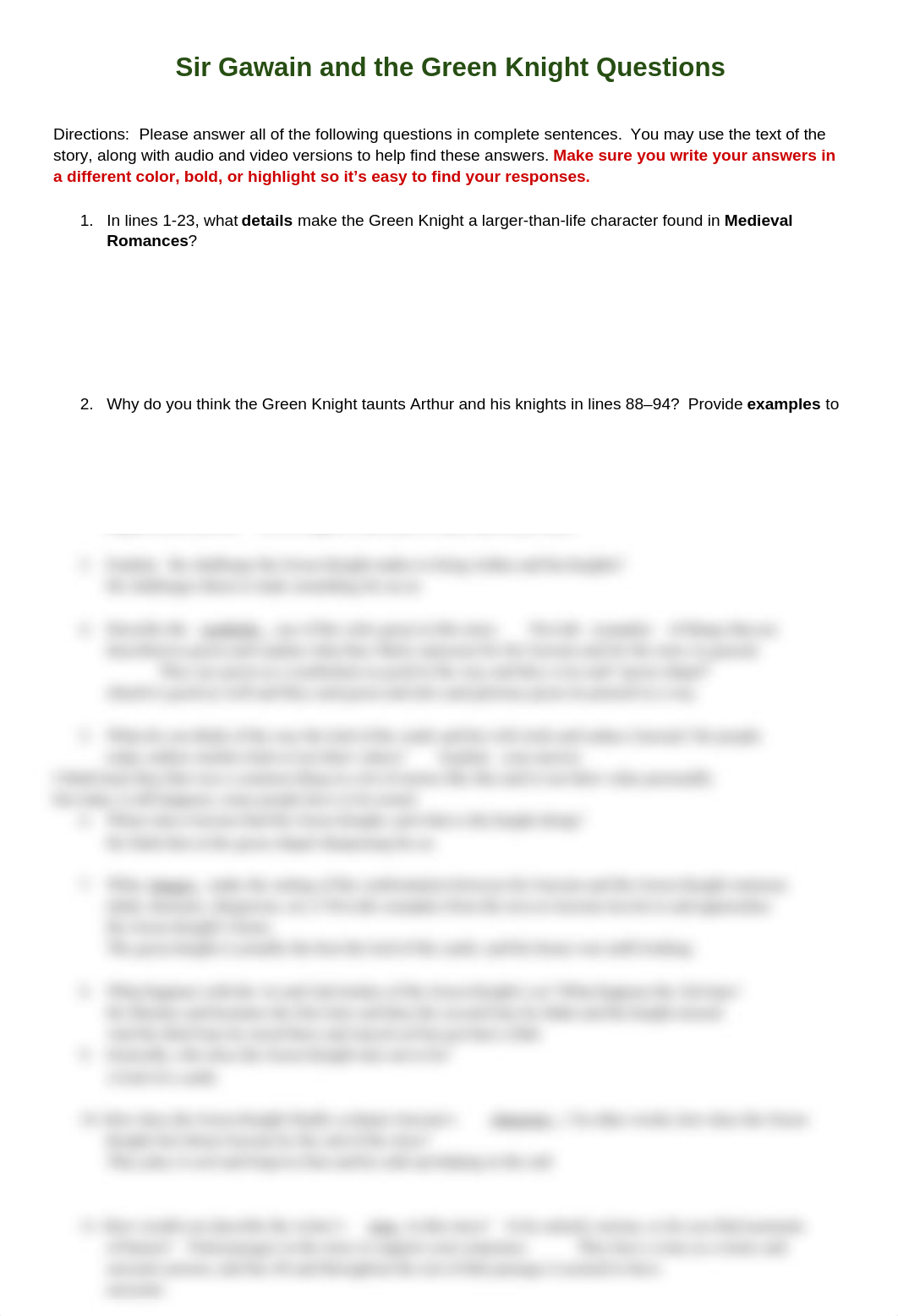 Sir Gawain and the Green Knight Questions.docx_d6vs949qzs5_page1