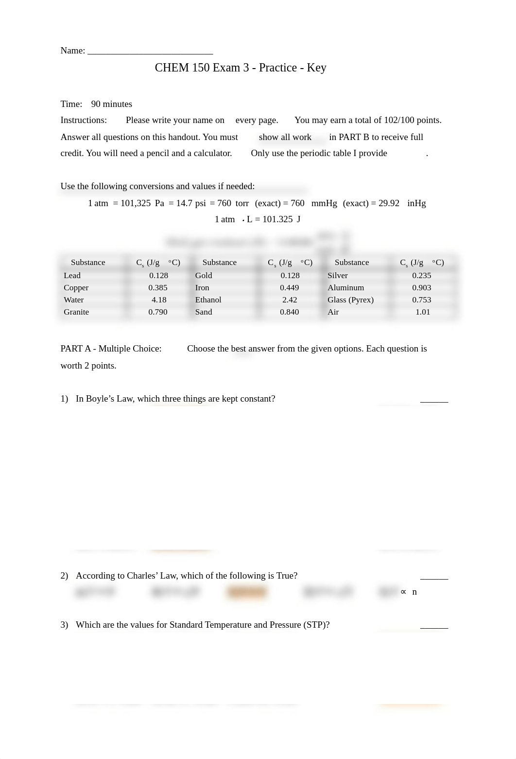 CHEM 150 Exam 3 - Practice - Key.pdf_d6vwym74le0_page1