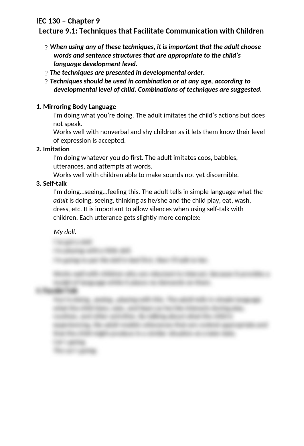 Chapter 9 - Techniques that Facilitate Communication with Children (Handout).docx_d6w2aqts1tt_page1