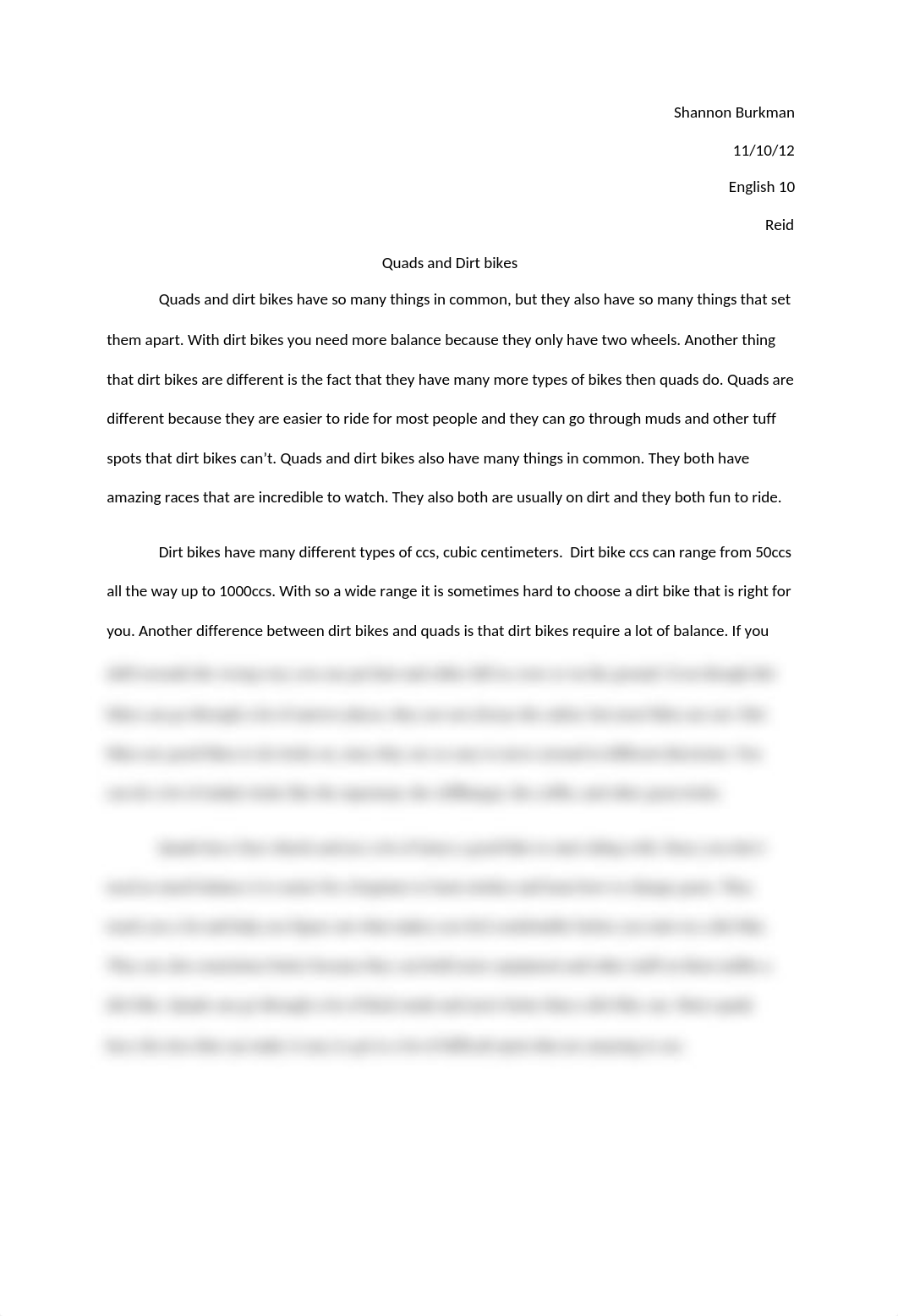 Compare and contrast essay (quads and dirt bikes)_d6we4uhf74y_page1