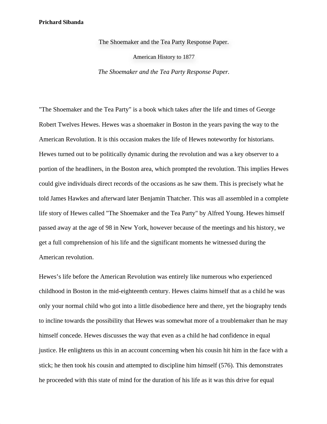 The Shoemaker and the Tea Party Response Paper.docx_d6weso85ega_page1