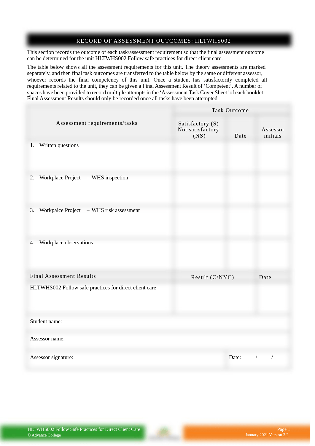 HLTWHS002 Follow safe practices for direct client care SAB v3.2 - PRACTICAL.pdf_d6wnktpgoxr_page3