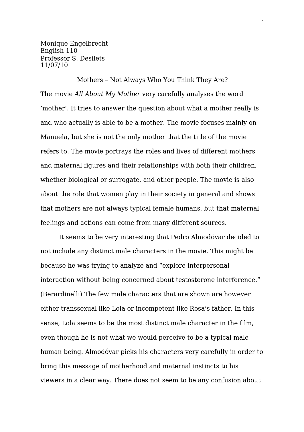 All About My Mother Final Draft.docx_d6wsw9q7owq_page1