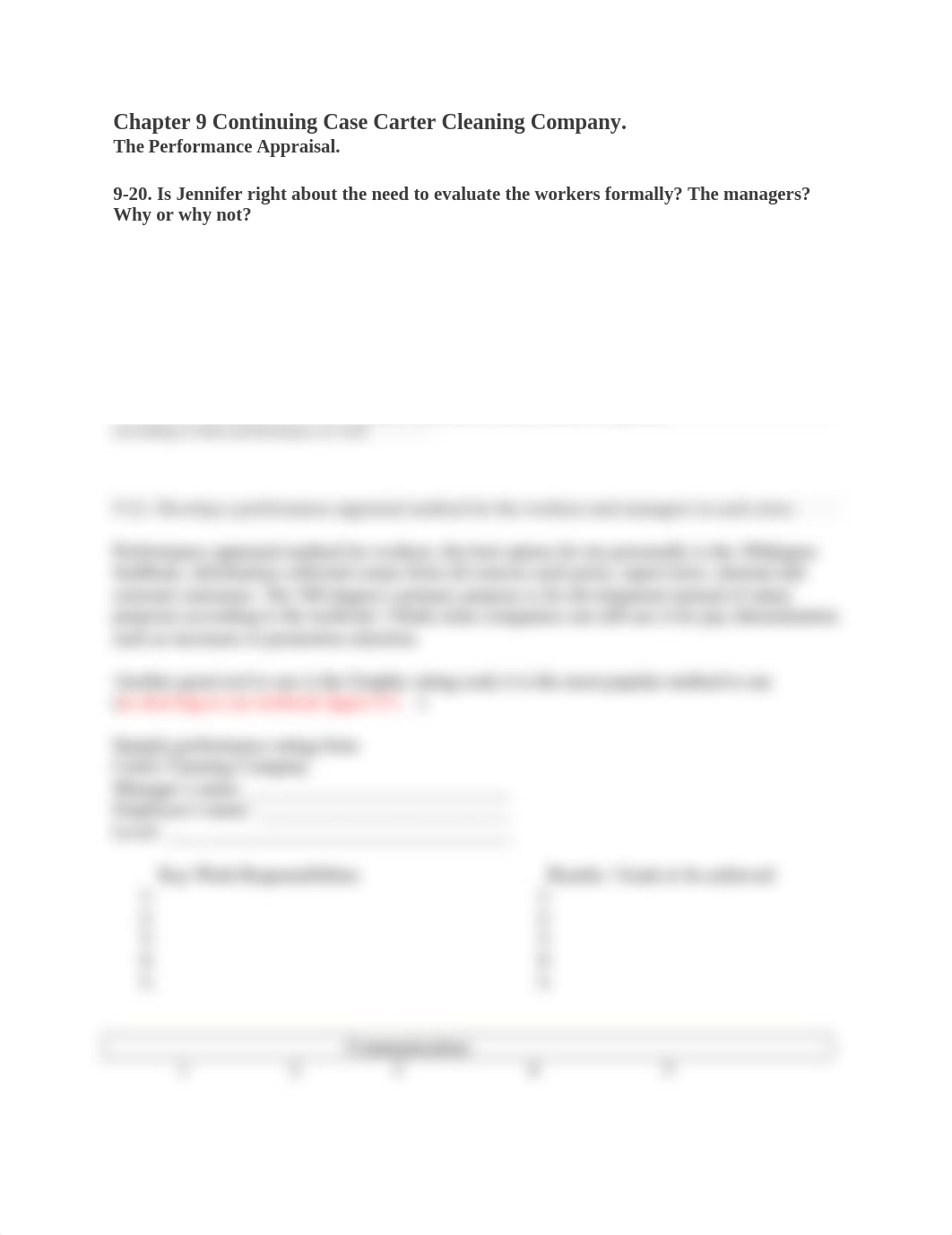 Chapter 9 Continuing Case Carter Cleaning Company.  The Performance Appraisal. .docx_d6wycgoae5x_page1