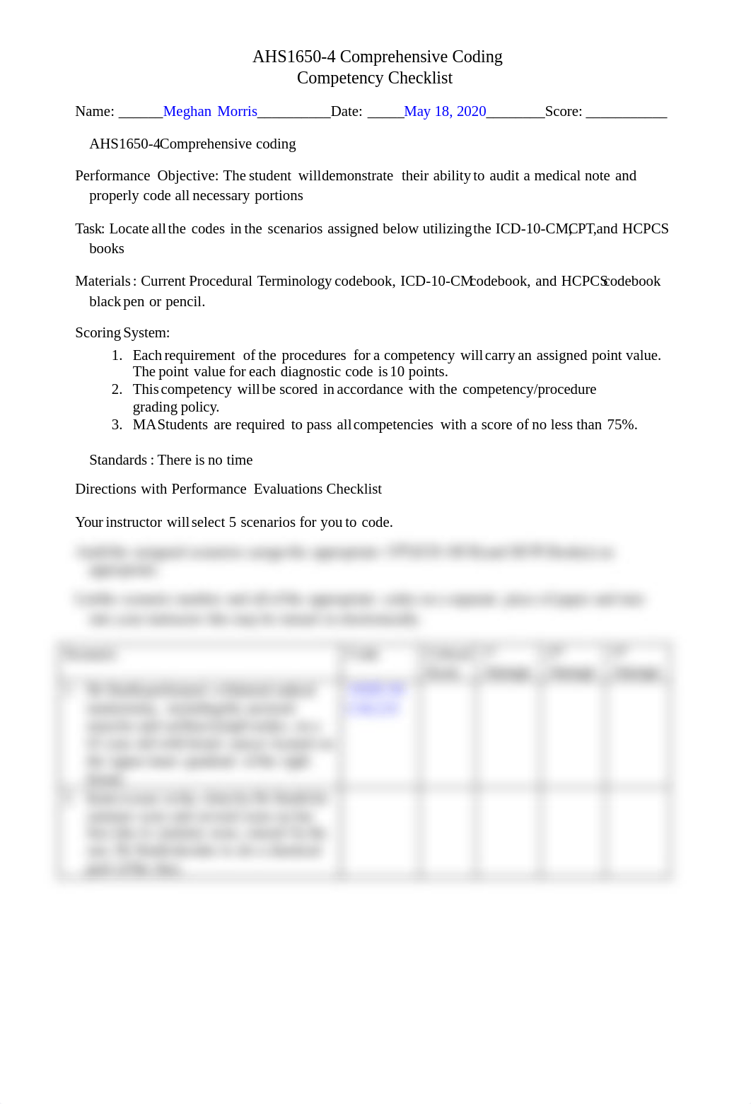 AHS1650-4 Comprehensive Coding Competency Checklist - Google Docs.pdf_d6x6e8wjg7r_page1