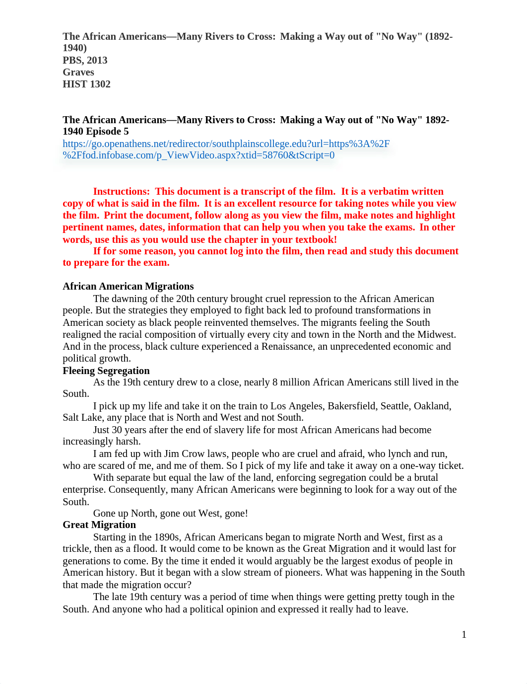 Making a Way out of No way Episode 5 1897-1940 formatted(1).docx_d6xey37pbvr_page1