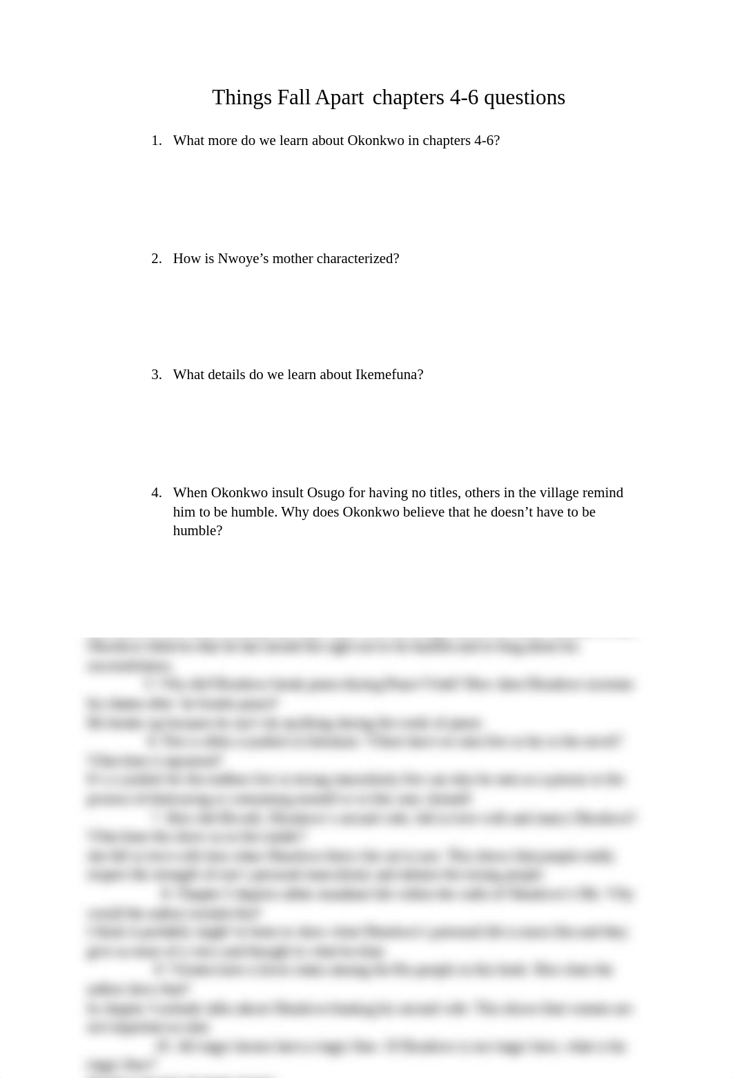 Copy of Things Fall Apart chapters 4-6 questions Sara Montoya.docx_d6xo54ziqkf_page1