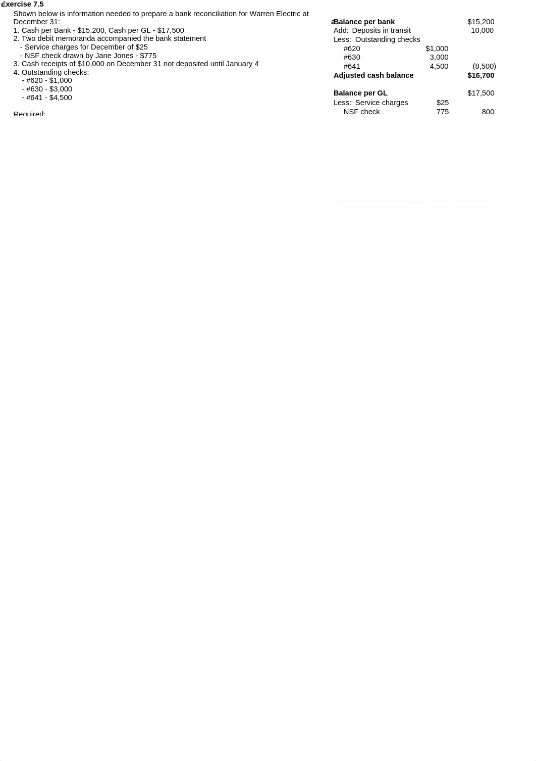 Chapter 7 - Exercises bank reconciliation_d6xp4gqtsx1_page1