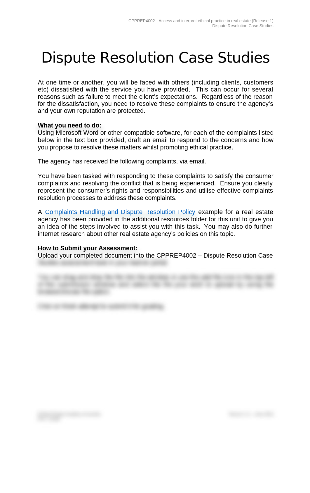 CPPREP4002 - Dispute Resolution Case Studies v1.2.docx_d6y5b0cfw1h_page2