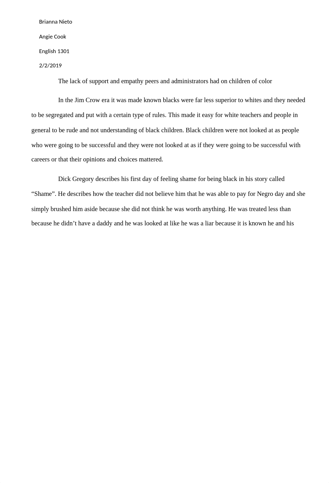 The lack of support and empathy peers and administrators had on children of color.docx_d6y7x3uq4fj_page1