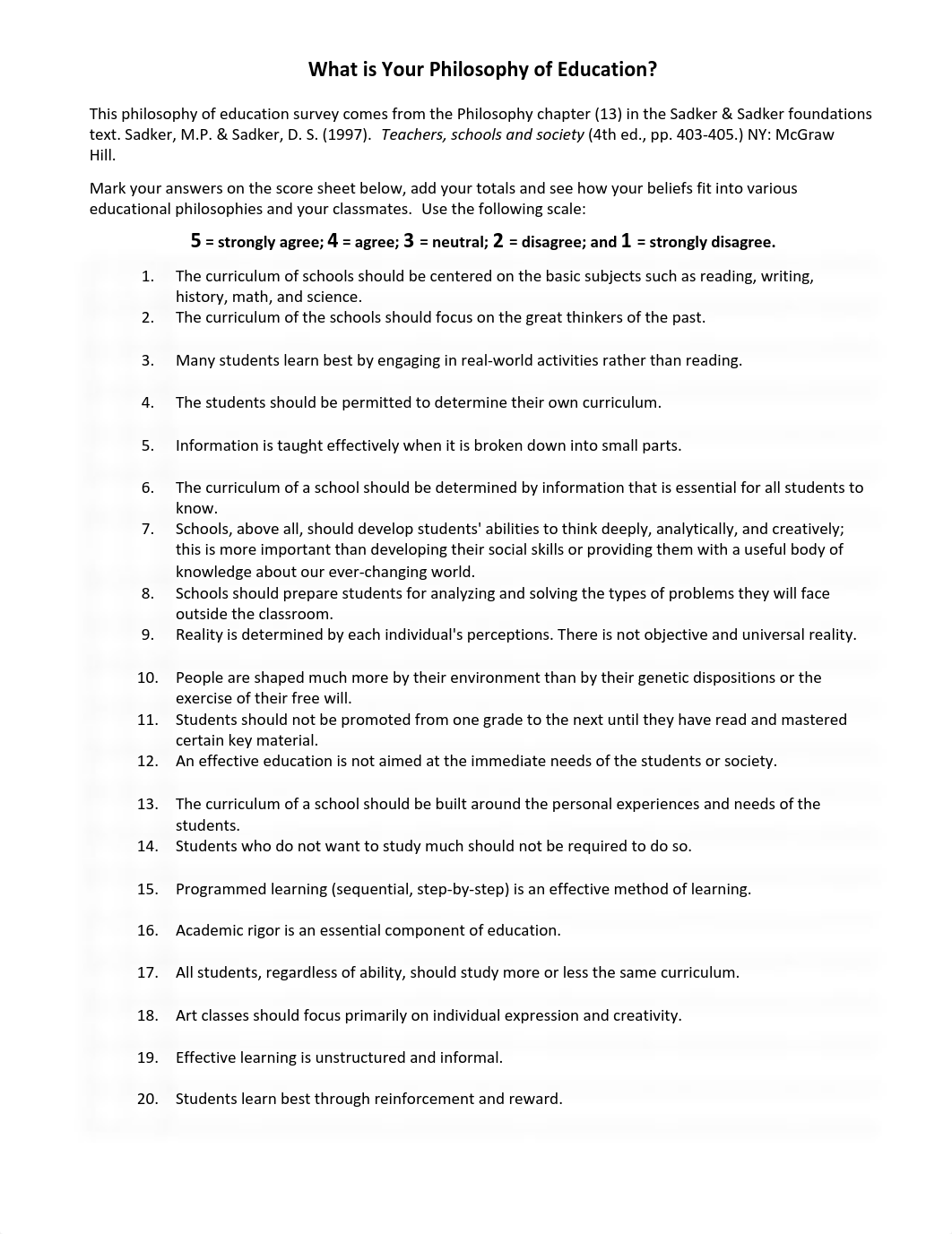 EDUC385-What is Your Philosophy of Education [40 questions].pdf_d6ytx9jlyi5_page1