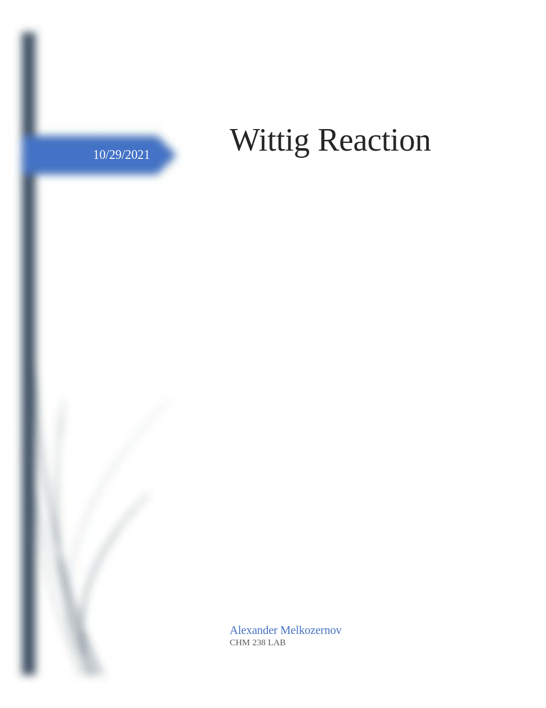 Wittig Reaction Lab Report.docx_d6z4euuh294_page1