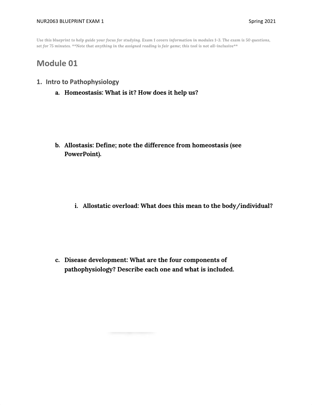 NUR2063 EXAM 1 Blueprint.pdf_d6zkimjafmm_page1