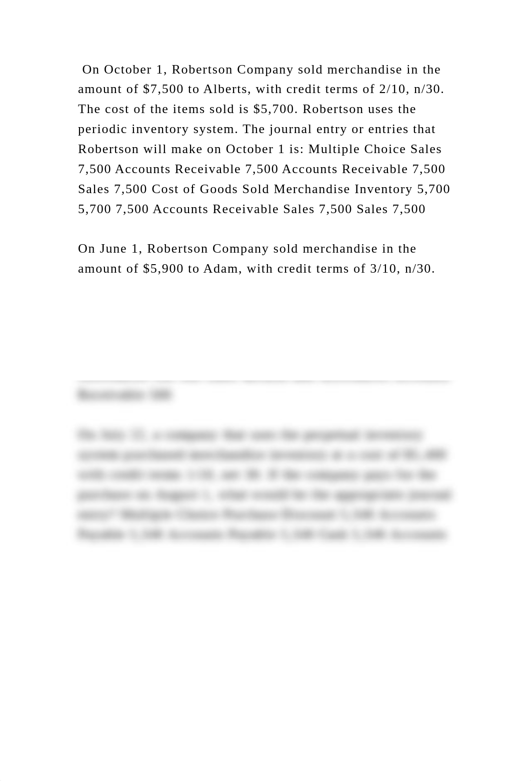 On October 1, Robertson Company sold merchandise in the amount of $7,.docx_d6zzgrzf22h_page2