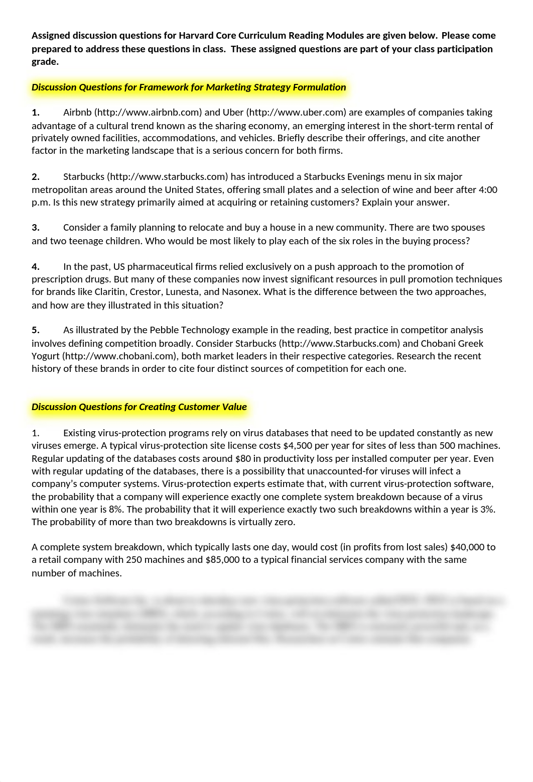 Assigned discussion questions for Harvard Core Curriculum Learning Modules.docx_d7008sa8swp_page1