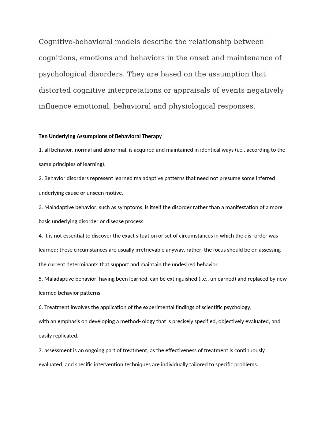 Ten Underlying Assumptions of Behavioral Therapy.docx_d7021mr0nqt_page1