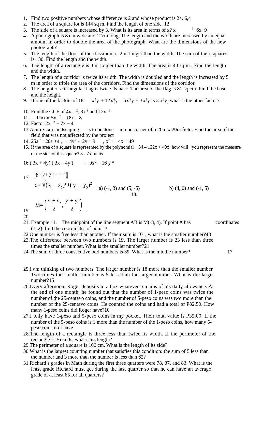 Find two positive numbers whose difference is 2 and whose product is 24.docx_d708f7cjqwz_page1