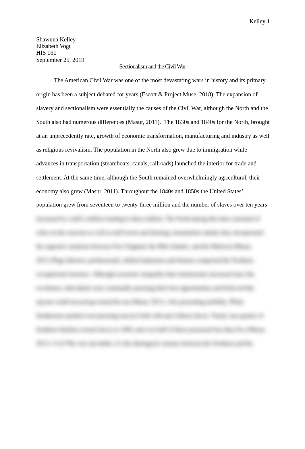 HIS 161 Short Essay 2 Sectionalism and the Civil War.docx_d709ncgt1e4_page1