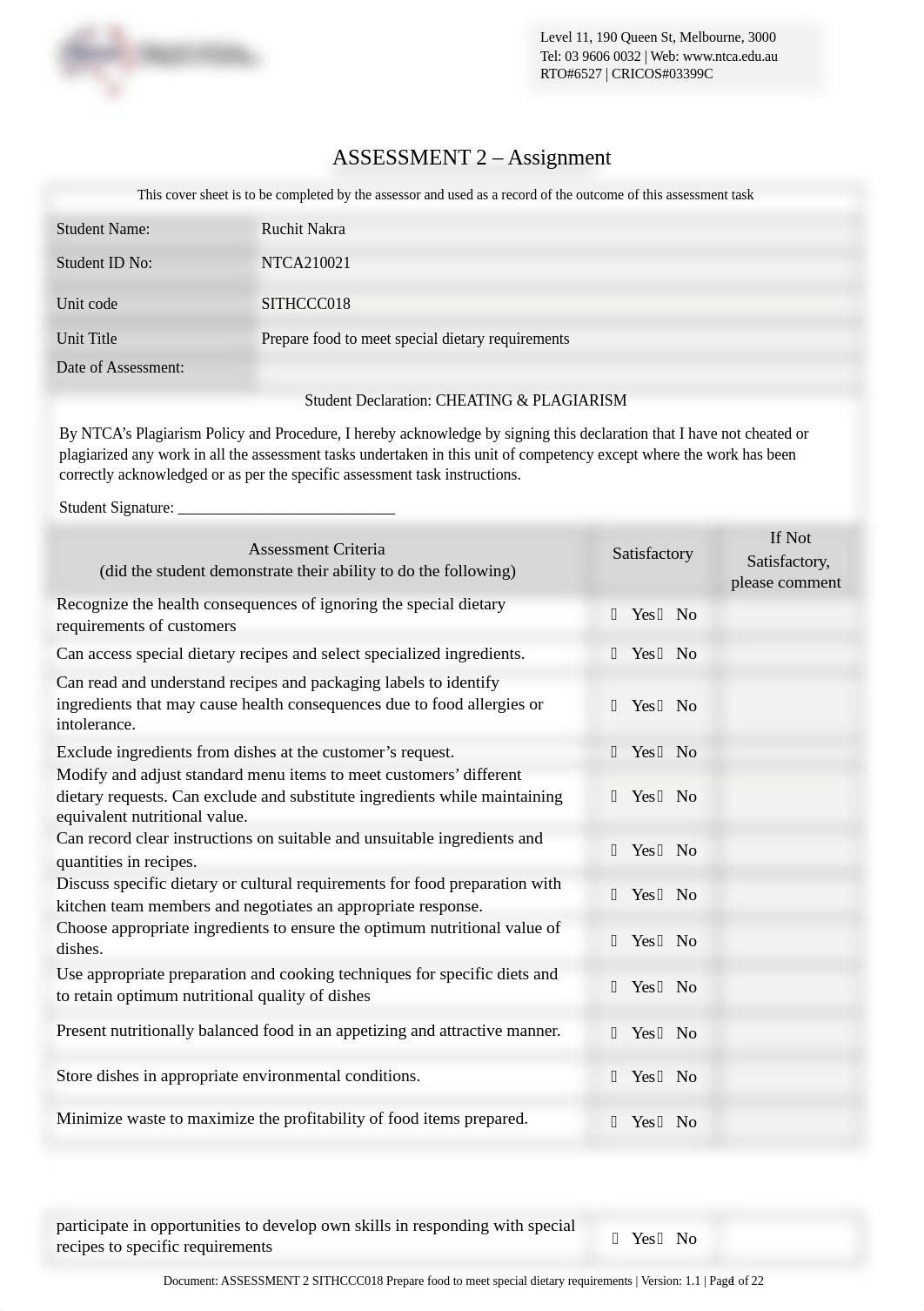 ASSESSMENT 2 SITHCCC018 Prepare food to meet special dietary.docx_d70p0cox4qh_page1