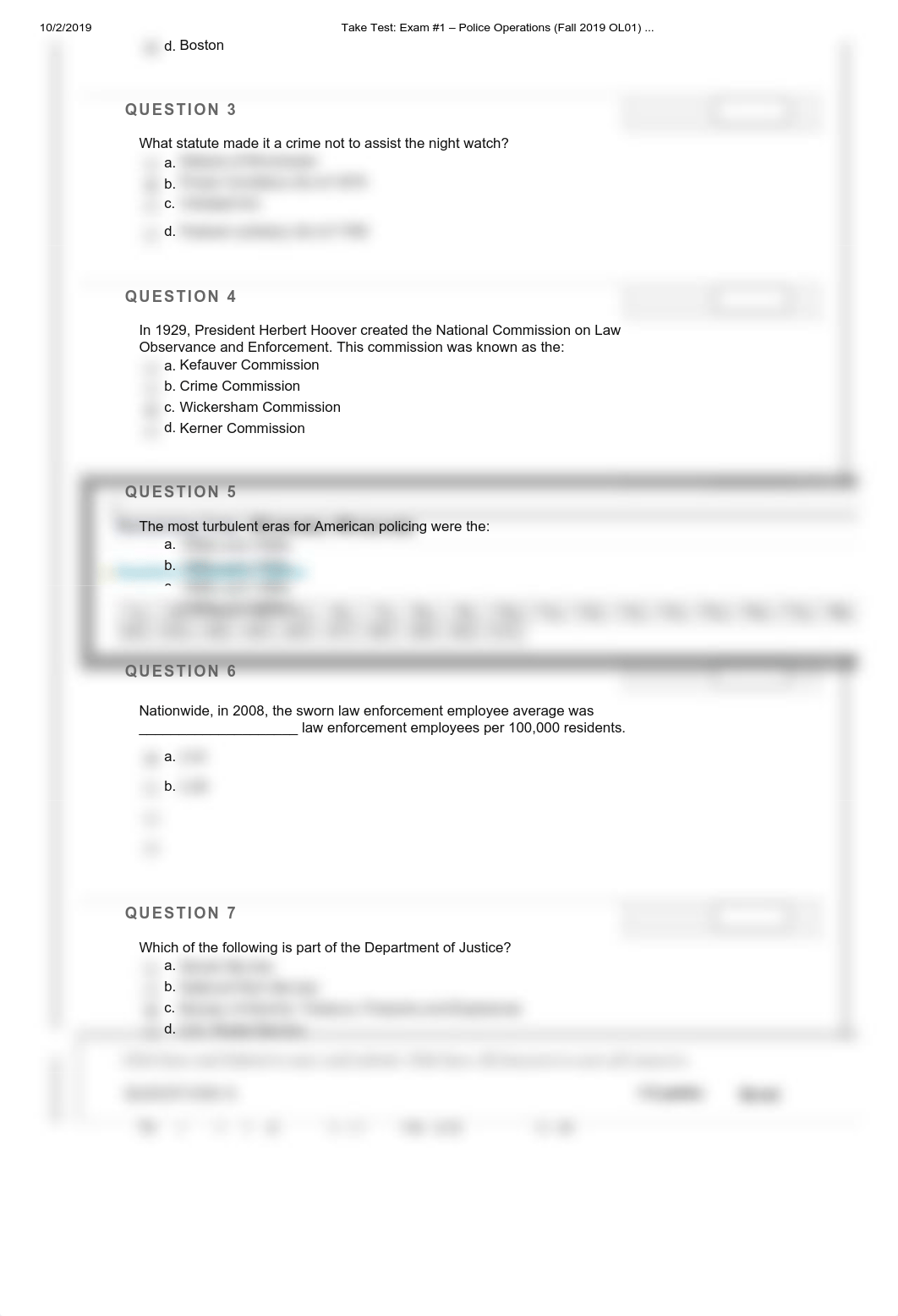 Take Test_ Exam #1 - Police Operations (Fall 2019 OL01) .._.pdf_d714e7u6fk9_page2