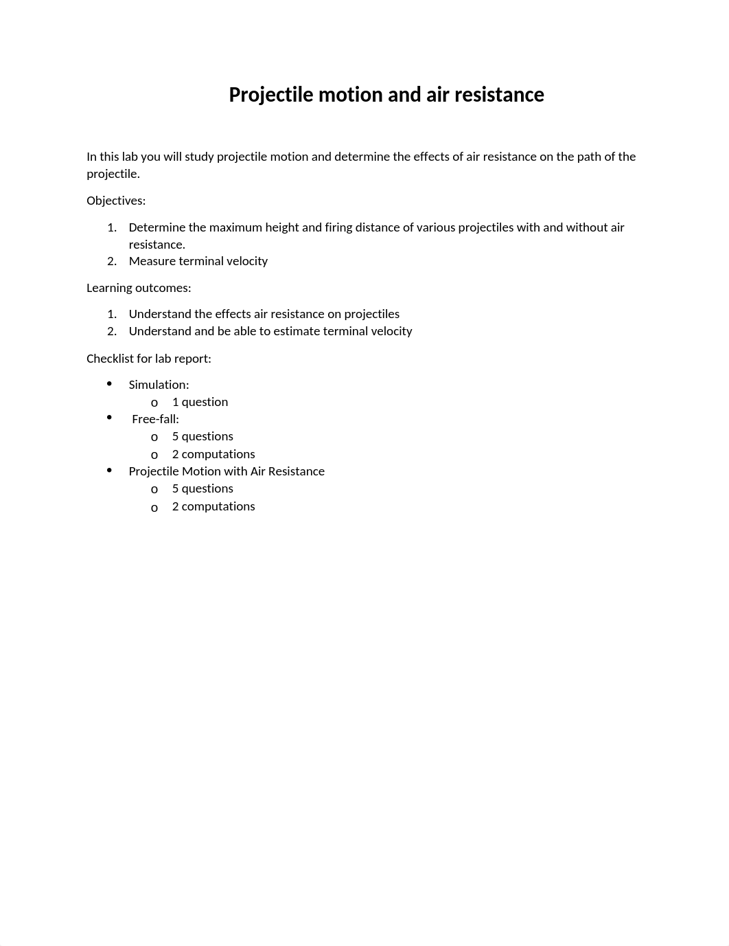 Lab 8 - Projectile motion and air resistance.docx_d71j450t43e_page1