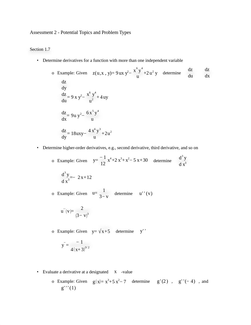 Assessment 2 - Potential Topics and Problem Types - Fall 2022 with solutitons for 1.7.docx_d71p7ylhopi_page1