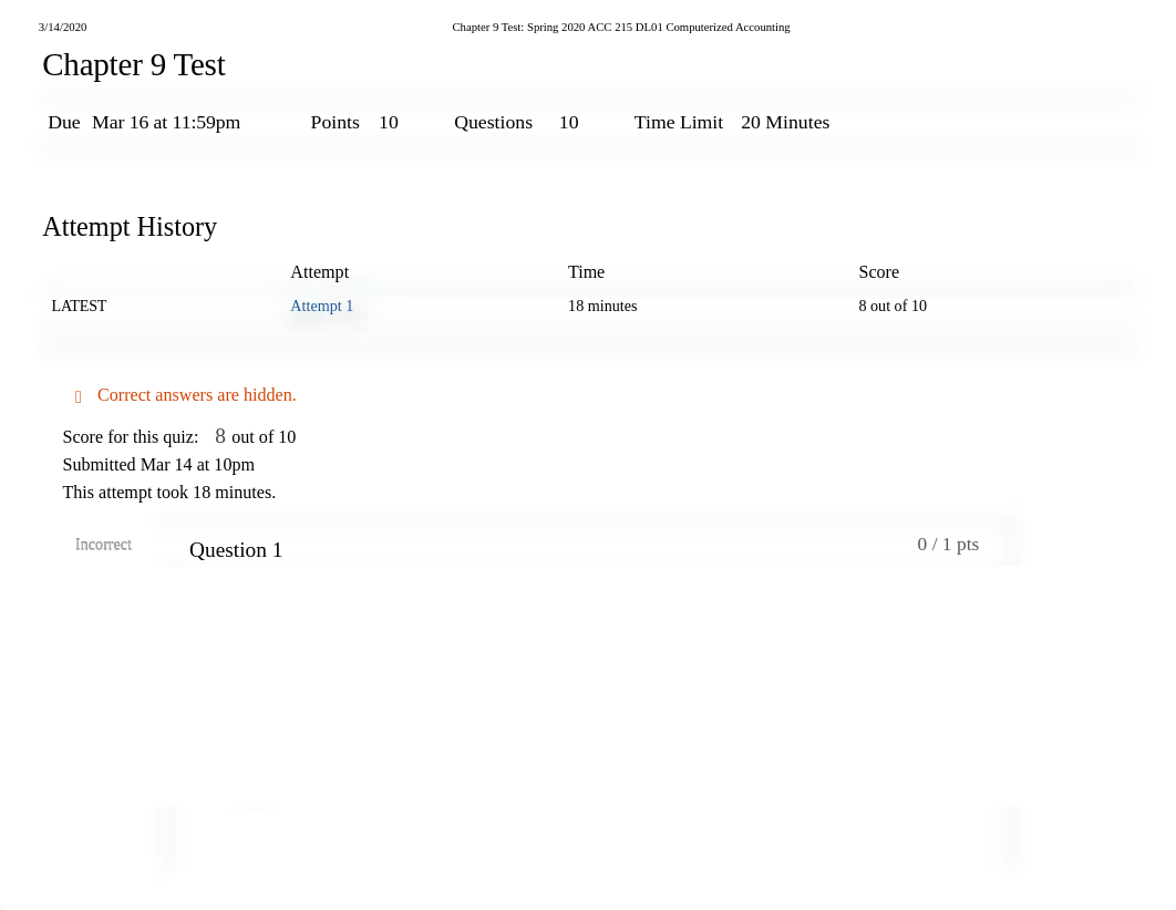 Chapter 9 Test_ Spring 2020 ACC 215 DL01 Computerized Accounting.pdf_d71vu97psne_page1