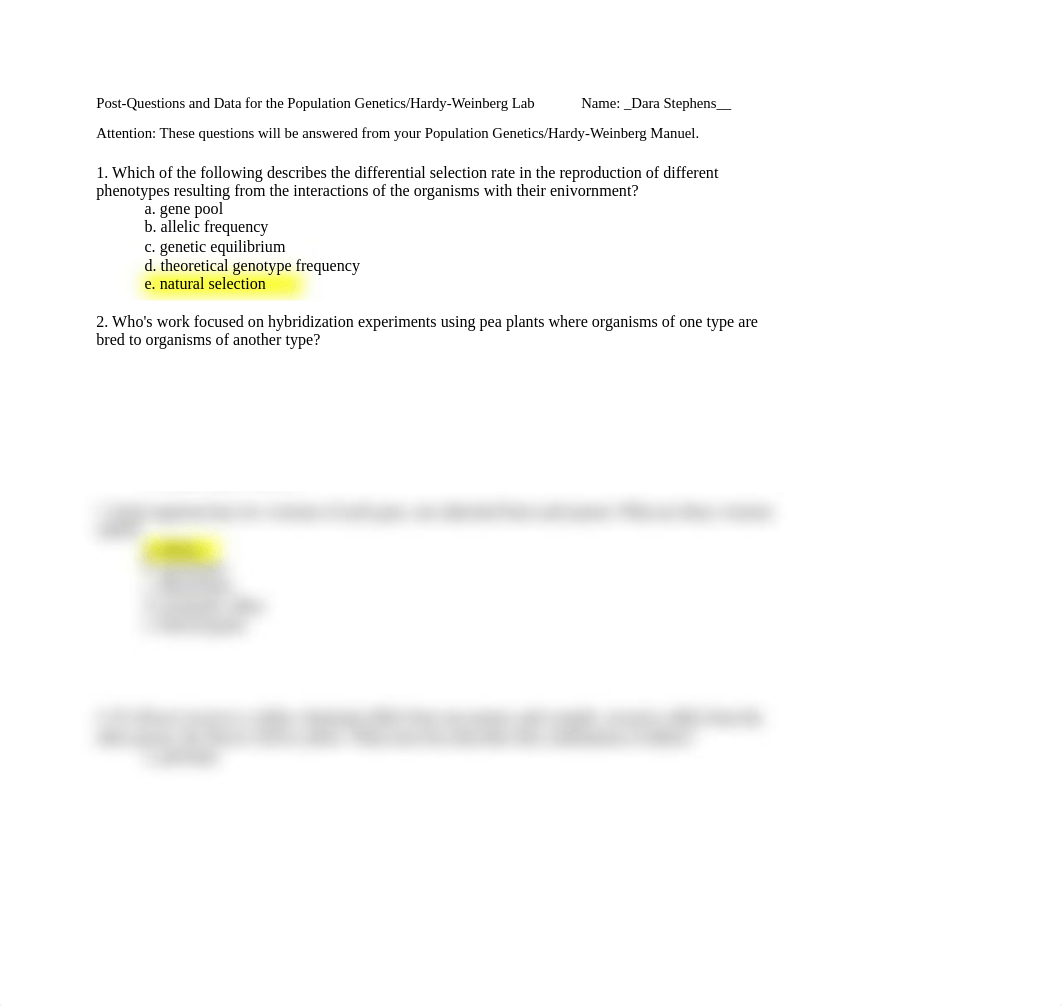 Population Genetics Hardy Weinberg-Post lab questions and data-2022.docx_d7261ohse5f_page1