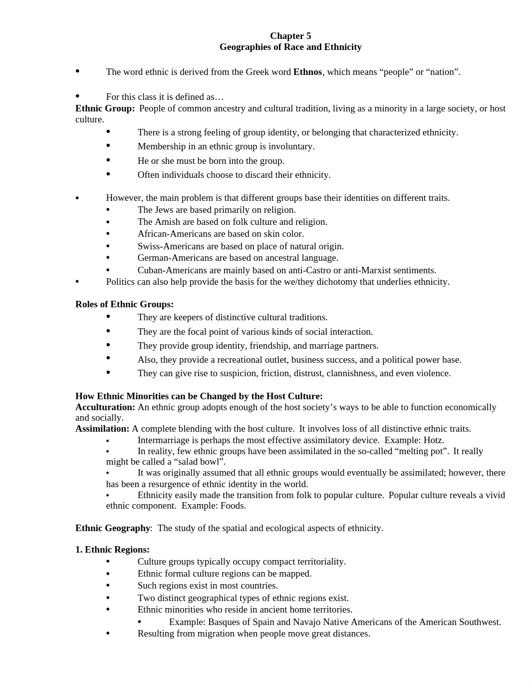 Chapter 5 Notes - Race and Ethnicity Geography_d727hy4ql06_page1