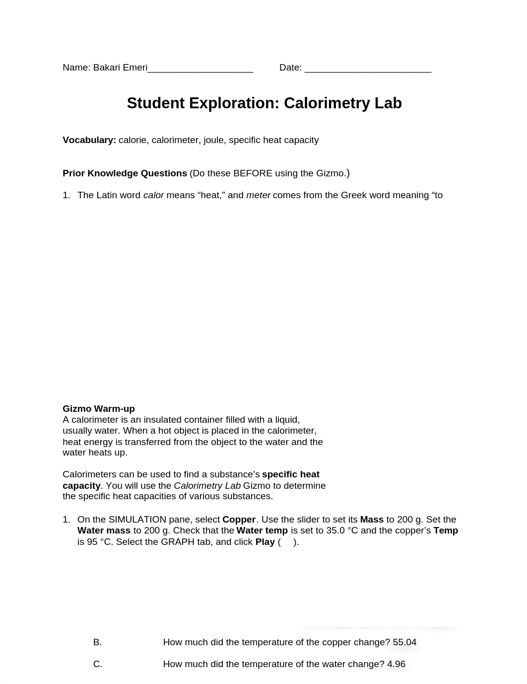 Bakari Emeri Calorimetry Gizmo Lab Sheet.docx_d72bs0jnmqd_page1