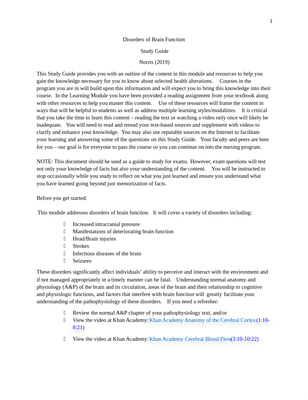 Disorders of Brain Function Study Guide 5_13_19 FINAL Norris 2019.docx_d73az2tr6kg_page1