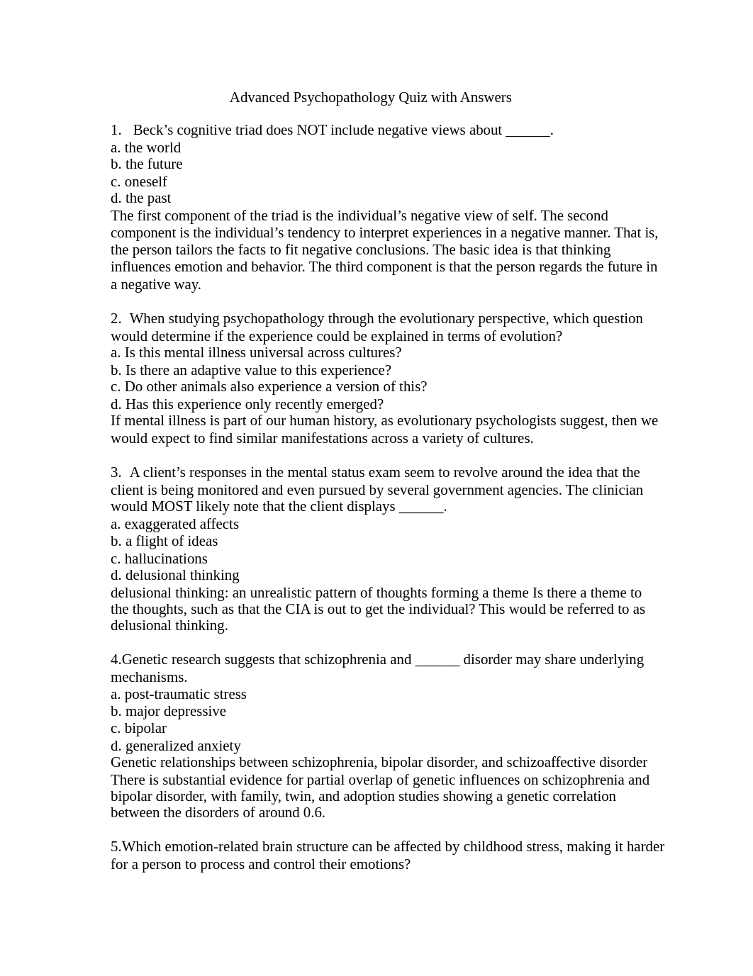 Advanced Psychopathology Quiz_Answers & Explanation.docx_d73jlh46ic6_page1