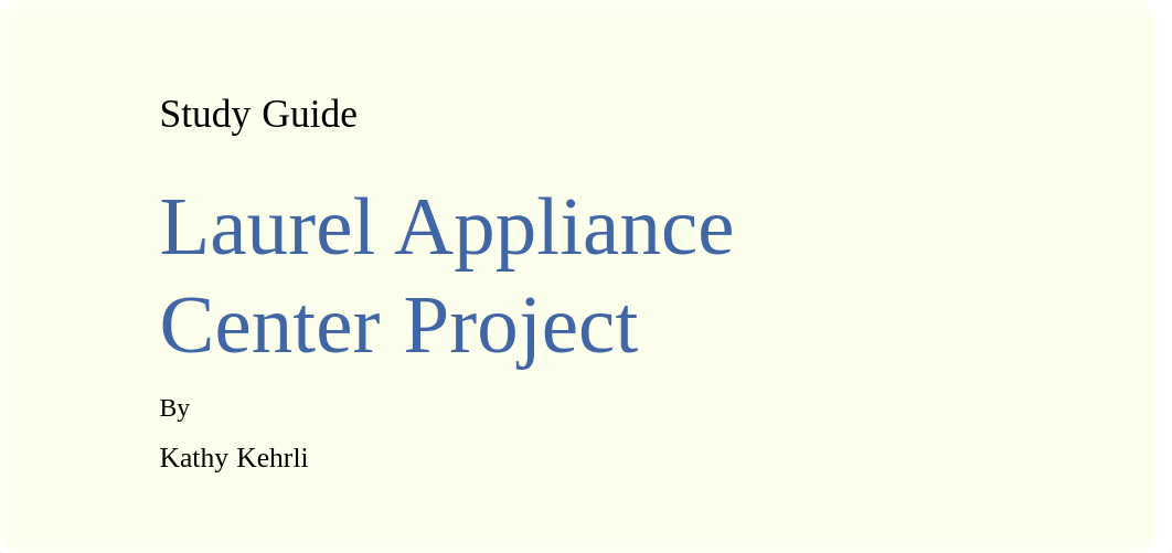 Study Guide Laurel Appliance Center Project_d73kvntldvw_page1