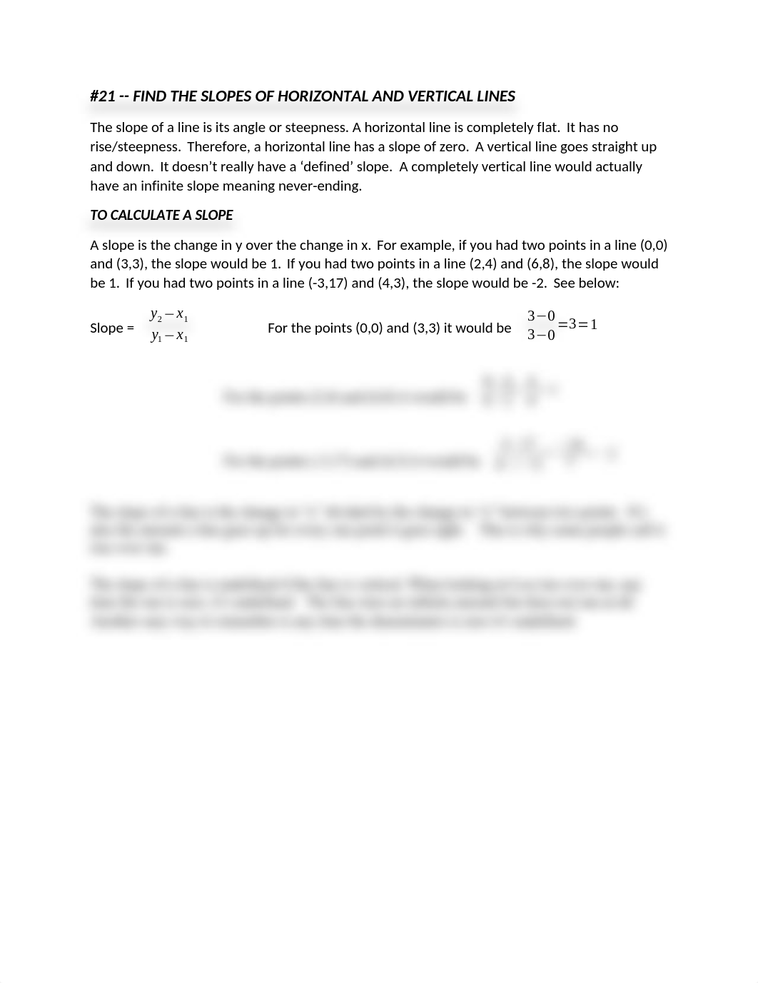 Find the Slope of Horizontal and Vertical Lines.docx_d73nqphc5oq_page1