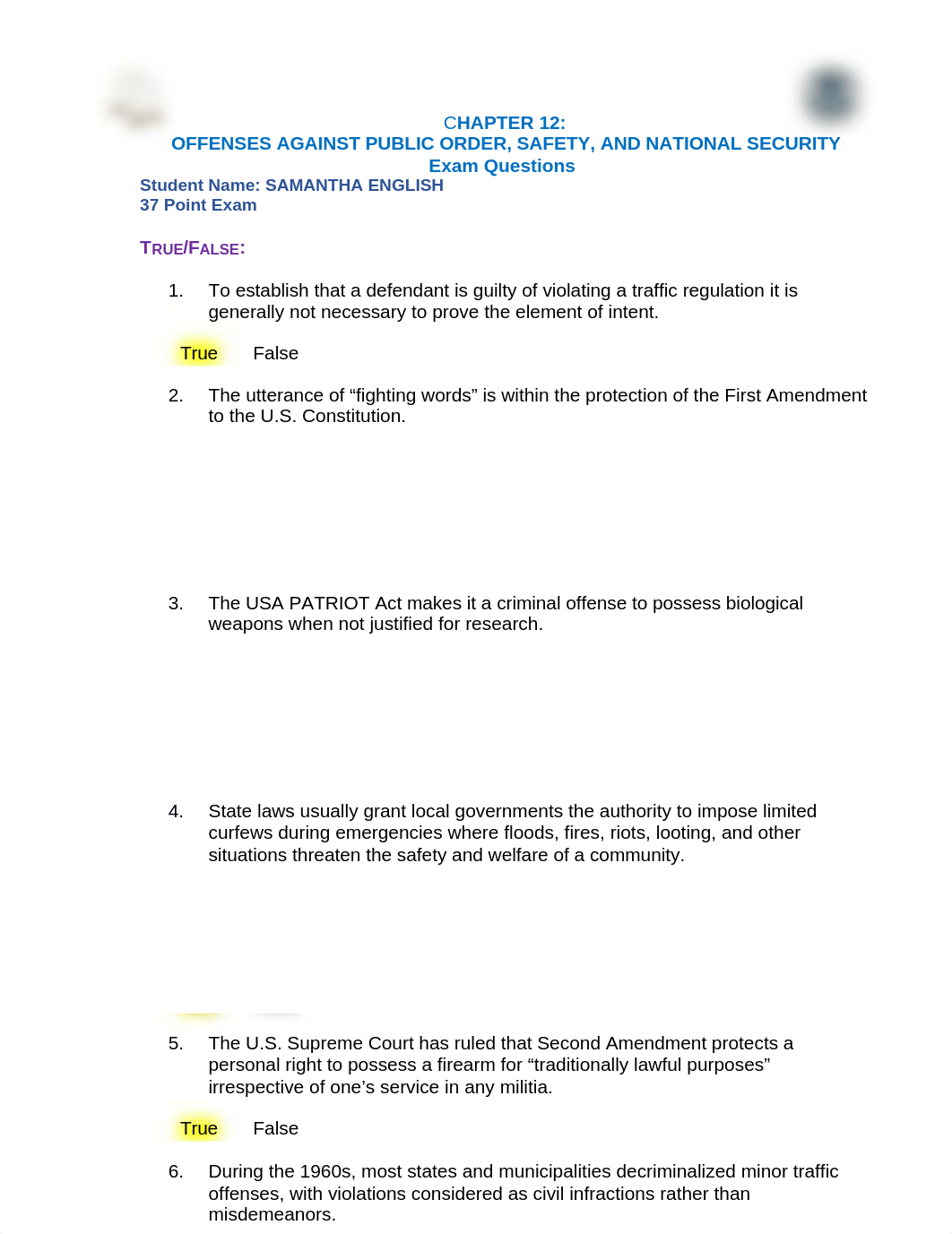 Chapter 12 - Exam Offenses Against Public Order Safety & Secuirty(2) COMPLETED.docx_d73r13gmyft_page1