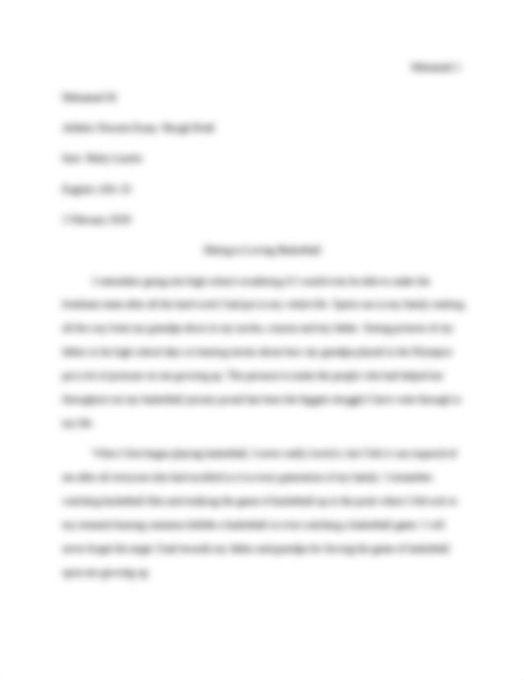 Athletic Pursuits Essay - English 1201 Haley Lasche.docx_d73w3mmnppt_page1