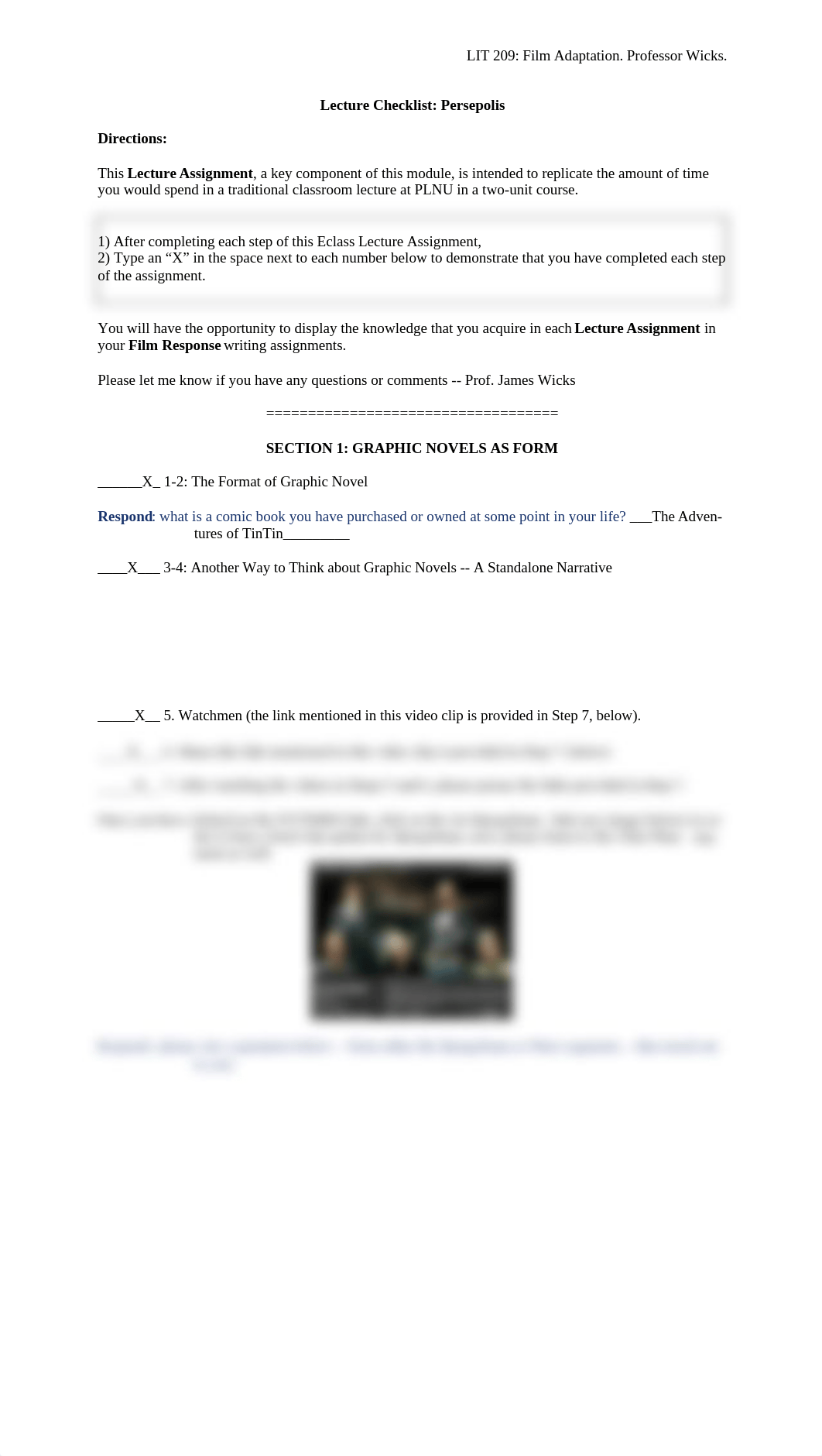 LIT209 Persepolis Lecture Checklist_d74t7dfn3jq_page1