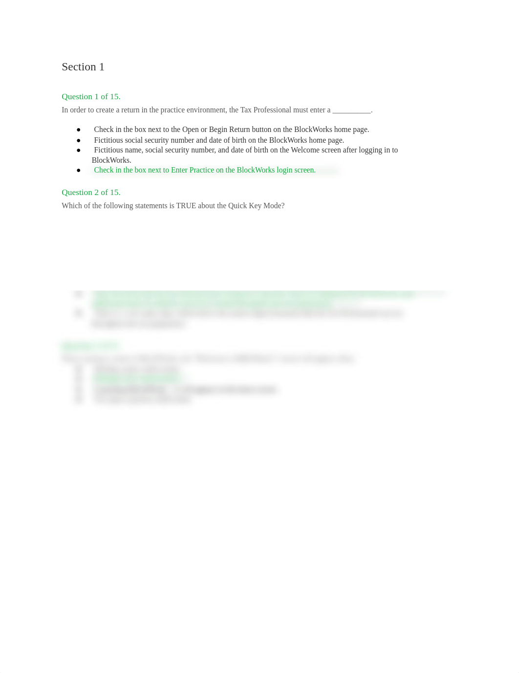 BlockWorks Training for Tax Professionals (Filing Season 2023) Test Sec 1 correct answers.docx_d75fo8l26o6_page1